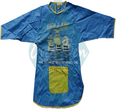 Blue PVC child size apron-disposable aprons-childrens plastic aprons